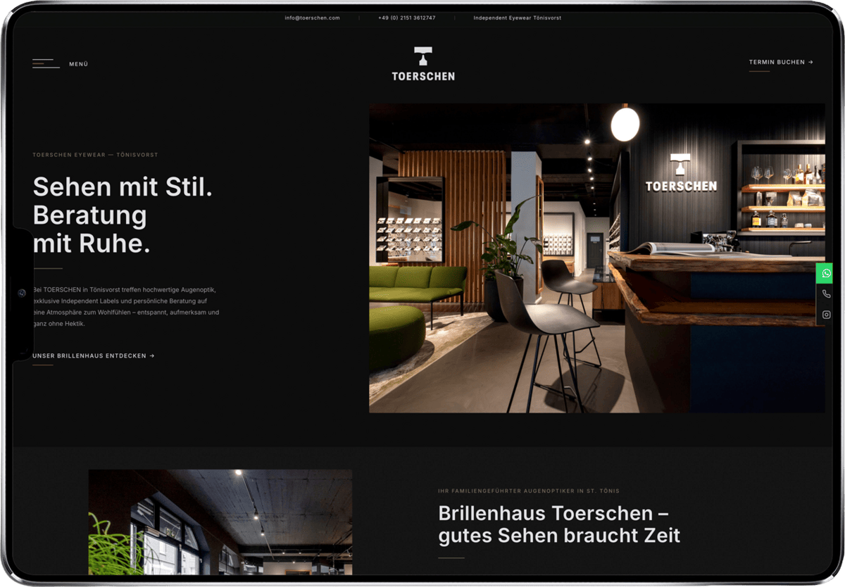 Neue Website für Optiker